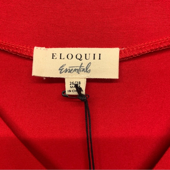 Womens Size 26/28 Eloquii Red Sleeveless Blouse NWT - Picture 2 of 6